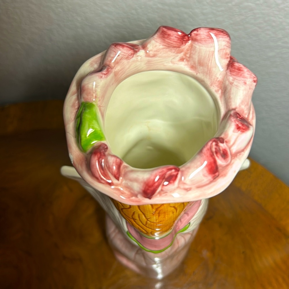 Susan Paley Bella Casa “Grace” Vase by Ganz Handpainted Whimsical / Angel Wings - Picture 5 of 8